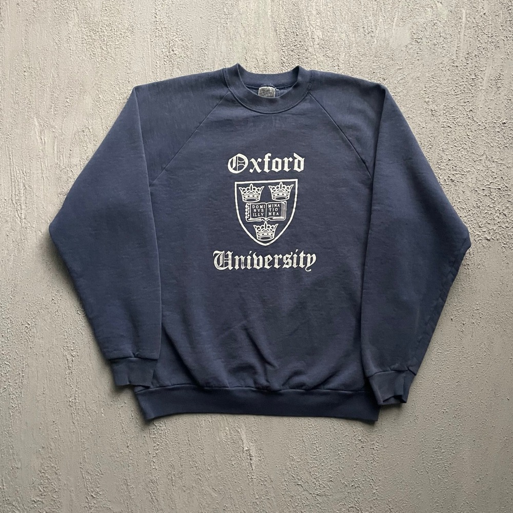 Vintage Oxford University Graphic Sweatshirt Mens Large Navy Blue 90s